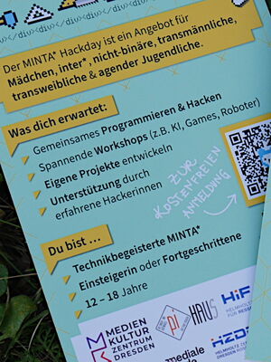 Werbezettel für eine Veranstaltung im Pi-Haus