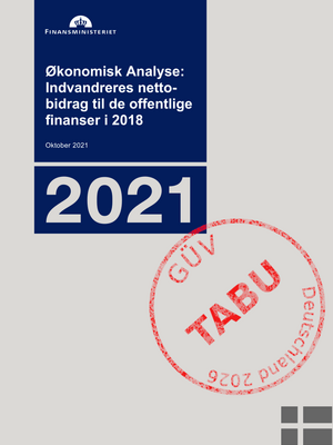 Deckblatt der dänischen Studie mit einem symbolischen Stempel "Tabu"