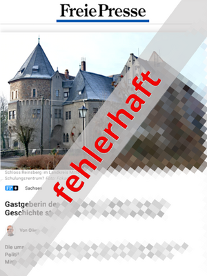 Titelbild des FP-Artikels mit Stempel "fehlerhaft"