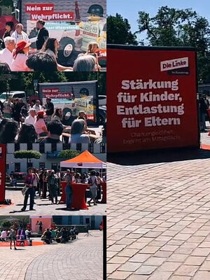 Plakatwände der Veranstaltung