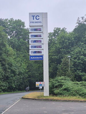 Preissäule an TC Tankstelle Freiberg © Holger Reuter, 2026