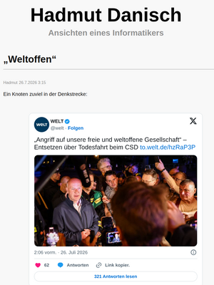 Kai Wegners Post (X) zum Anschlag auf den CSD Berlin und Hadmud Danischs Reaktion darauf