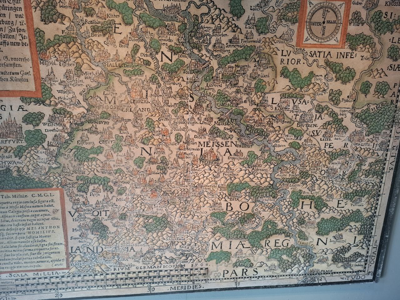 Karte von Sachsen: "Freiberg im Meissner Gebiet"